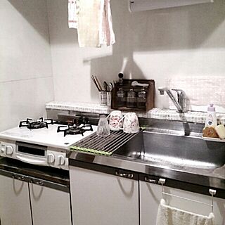 キッチン/白いコンロ/まだ完成じゃないのインテリア実例 - 2013-12-04 09:48:11