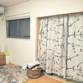 リビング/つっぱり棒カーテン/手作りカーテン/IKEA/イケアのインテリア実例 - 2017-01-20 17:47:23
