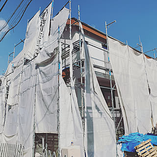 新築工事中/無添加住宅/新築建築中/外壁工事中/新築一戸建て...などのインテリア実例 - 2019-11-17 11:49:33