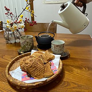 おやつ時間/緑茶/たい焼き/南部鉄器の急須/癒し...などのインテリア実例 - 2022-01-22 14:55:33