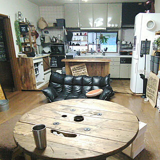 キッチン/ケーブルドラムのテーブル/DIY/新居での生活のインテリア実例 - 2020-06-14 21:52:05