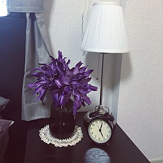 Lamp/vintage doily/clock/IKEA/my bedroom...などのインテリア実例 - 2016-02-07 17:04:23