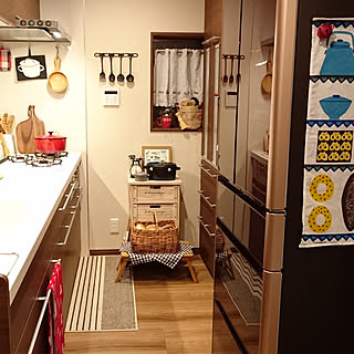 キッチン/北欧/かご大好き/冷蔵庫のインテリア実例 - 2021-02-19 17:38:29