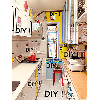 キッチン/お家訪問は改めてm(_ _)m/DIY/いいね！ありがとうございます♪/カラフルキッチン...などのインテリア実例 - 2018-10-21 17:09:31