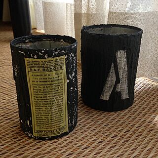 リメイク缶 ジョウロ缶 迷彩 懐かしき