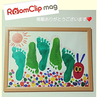 壁/天井/いいねと、フォローの押し逃げすみません！/こどもと暮らす。/RoomClip mag 掲載/ハンドメイド...などのインテリア実例 - 2021-01-08 08:07:44