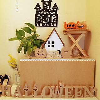 玄関/入り口/ハロウィン/100均/雑貨/ワッツ...などのインテリア実例 - 2016-09-14 09:18:10