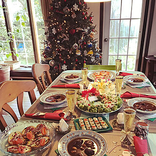ウェッジウッドの食器/クリスマスランチ/クリスマス/リビング/クリスマスツリー210㎝のインテリア実例 - 2020-11-02 20:47:17