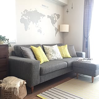 Ikea 世界地図ウォールステッカーのインテリア実例 Roomclip ルームクリップ
