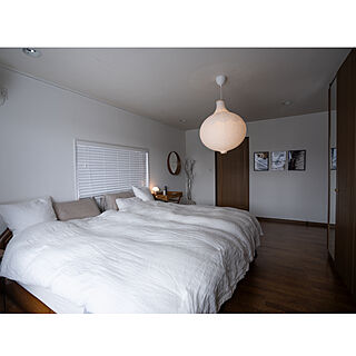 寝室/シンプル/ルイスポールセン/モノトーン/IKEA 照明...などのインテリア実例 - 2021-01-14 12:45:22