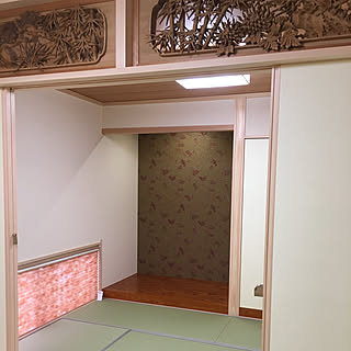 部屋全体/欄間/欄間再利用/欄間のある部屋/二間続きの和室...などのインテリア実例 - 2018-12-11 00:33:26