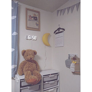 部屋全体/IKEA/賃貸/子供と暮らす/デジタル時計...などのインテリア実例 - 2021-05-07 19:18:10