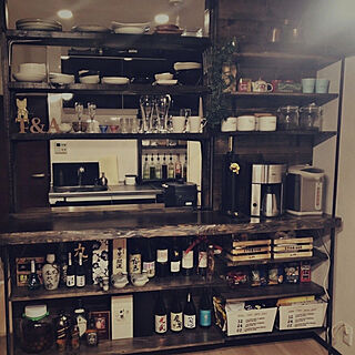 日本酒/コーヒーメーカー/食器棚/BARカウンター/DIY...などのインテリア実例 - 2020-05-11 00:58:54