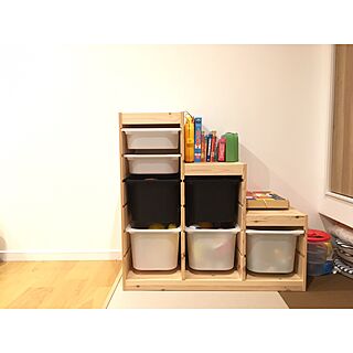 棚/収納ボックス/おもちゃ収納/IKEAの棚/IKEA...などのインテリア実例 - 2017-02-07 22:07:02