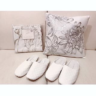 リビング/フラットシーツ/クッションカバー/スリッパ/ZARA HOME...などのインテリア実例 - 2017-07-17 14:31:52