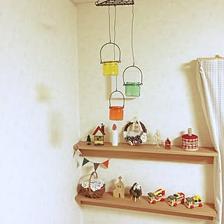 ベッド周り/salut!キャンドル/手作りリース♡/ステンドグラスのお家♡/ナチュラルキッチンのインテリア実例 - 2015-01-07 08:39:51