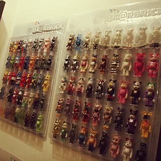 壁/天井/フィギュア収納/BE@RBRICK/フィギュア/ヘアライン...などのインテリア実例 - 2015-08-12 13:43:50