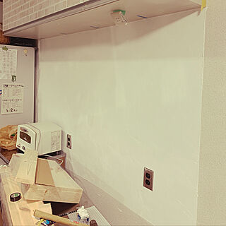 キッチン 棚/建売住宅/漆喰壁DIY/BRIWAX ラスティックパイン/DIY...などのインテリア実例 - 2020-04-25 15:24:09