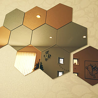 壁/天井/ダイニングの壁/壁紙/子供とくらす/IKEAの鏡のインテリア実例 - 2017-12-13 12:04:26