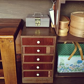 小引き出し 昭和レトロのおしゃれなインテリア・部屋・家具の実例 