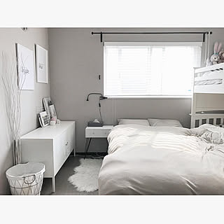 ニトリ/建売住宅/グレージュインテリア/IKEA/ベッド周りのインテリア実例 - 2020-05-03 17:58:18