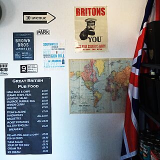 キッチン/世界地図/黒が好き/ユニオンジャック/British...などのインテリア実例 - 2016-01-24 15:12:10