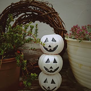 棚/ハロウィン/Rustic/farmhouse style/子育て中はめんどいので携帯写真のインテリア実例 - 2015-09-26 08:30:56