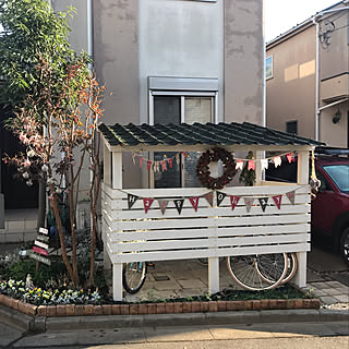 クリスマス/DIY/駐輪場DIY/玄関/入り口のインテリア実例 - 2020-11-28 16:53:46