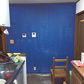 部屋全体/壁紙に塗る/キッチン壁/壁/DIYのインテリア実例 - 2016-01-26 22:01:35