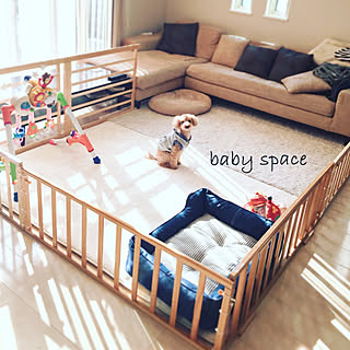 IKEA ベビーサークルのおしゃれなアレンジ・飾り方のインテリア実例