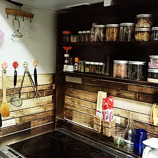 キッチン/スパイスラック DIY/seriaリメイクシート/マステリメイクのインテリア実例 - 2017-02-05 22:32:22