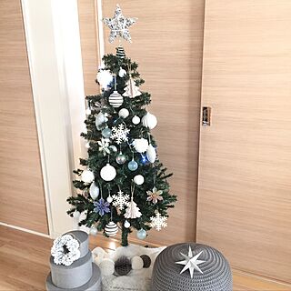 スタジオクリップ/IKEA/プフ風クッション/クリスマス/星好き☆...などのインテリア実例 - 2016-12-10 14:55:46