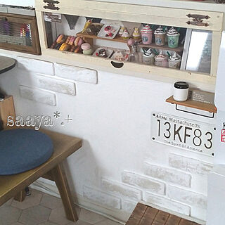 棚/ニッチ/扉DIY/食品サンプル大好き/しっくい壁DIY...などのインテリア実例 - 2022-06-16 18:50:09