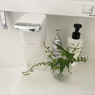 観葉植物のある暮らし/ホワイト大好き/リクシルの洗面台/バス/トイレのインテリア実例 - 2020-09-06 12:08:30