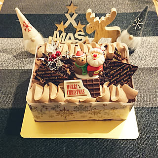 キッチン/Merry Christmas♬*゜/ケーキ♪/100均！/サンタさん*゜のインテリア実例 - 2018-12-25 17:27:39