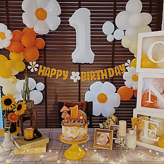 1st birthday/1歳の誕生日/ブラインド/バルーンデコレーション/レトロ...などのインテリア実例 - 2022-06-05 09:17:53