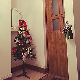 玄関/入り口/クリスマス/北欧/雑貨/モザイクタイルの鏡...などのインテリア実例 - 2014-12-14 17:55:46