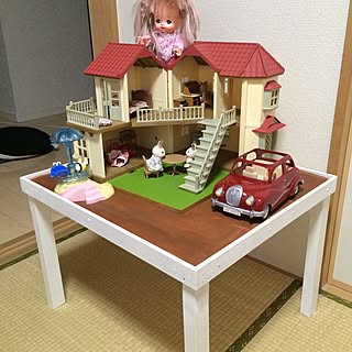 部屋全体/廃材DIY/ハンドメイド/DIY/シルバニア...などのインテリア実例 - 2016-01-20 19:28:18