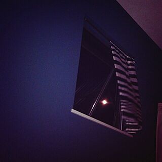 ベッド周り/お月様/窓/青い壁のインテリア実例 - 2013-09-23 22:03:46