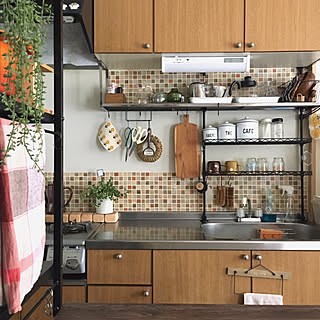 突っ張りキッチンラックのインテリア実例 Roomclip ルームクリップ