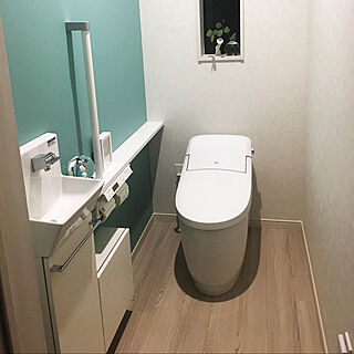 LIXILのトイレ収納/LIXILのトイレ/クッションフロア/トイレのインテリア/アクセントクロス...などのインテリア実例 - 2020-11-19 11:24:12