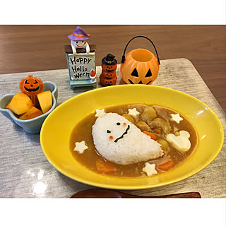 ハロウィン/いつもいいねありがとうございます♡/ジャックオーランタン/ル・クルーゼ食器/おばけカレー...などのインテリア実例 - 2021-09-04 21:33:35