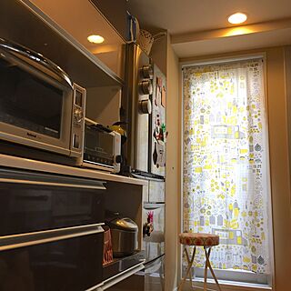 キッチン/つっぱり棒カーテン/IKEAのインテリア実例 - 2016-10-13 19:20:24
