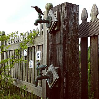 玄関/入り口/庭/お庭/柵DIY/フェンス...などのインテリア実例 - 2017-06-07 09:55:40