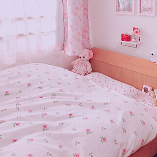 ベッド周り/白×ピンク♡/IKEAのインテリア実例 - 2017-10-08 16:18:35