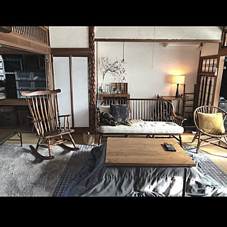 こたつ/interior/古道具/ラタンチェアはcrashgate/simple life...などのインテリア実例 - 2020-12-09 12:34:25