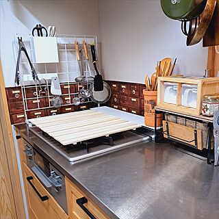 キッチン/10分でできる/作業スペース作り/すのこ/木板...などのインテリア実例 - 2023-08-10 09:45:43