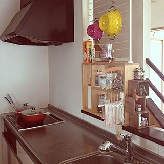 キッチン/鍋/セリア/DIY棚/コランダーのインテリア実例 - 2013-07-24 16:19:43