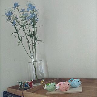 棚/こどもの日/花瓶♡/鯉のぼりの置物/花瓶のお花...などのインテリア実例 - 2023-04-16 17:33:04
