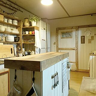 キッチン/団地/DIY/だってそれが…/食器棚DIY...などのインテリア実例 - 2016-10-18 21:12:48